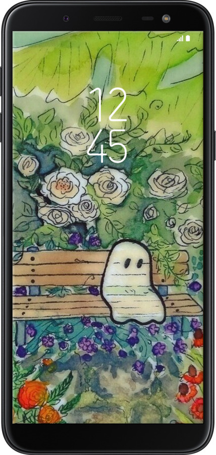 2D пластиковый чехол Грустное привидение для Samsung Galaxy J6 2018 - 6403t-1486 изображение 