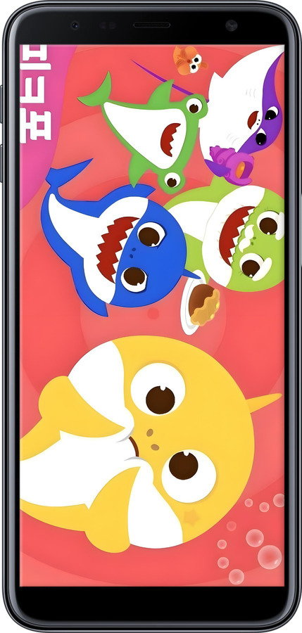 TPU чехол Бейби Шаркс для Samsung Galaxy J6 Plus 2018 - 6305b-1586 изображение 