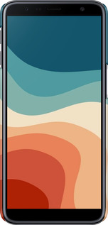 3D пластиковий матовий чехол У стилі ретро з хвилями для Samsung Galaxy J6 Plus 2018 - 6531m-1586 изображение 