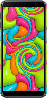 3D пластиковый матовый чехол Y2K Jelly Dream для Samsung Galaxy J6 Plus 2018 - 6780m-1586 изображение 