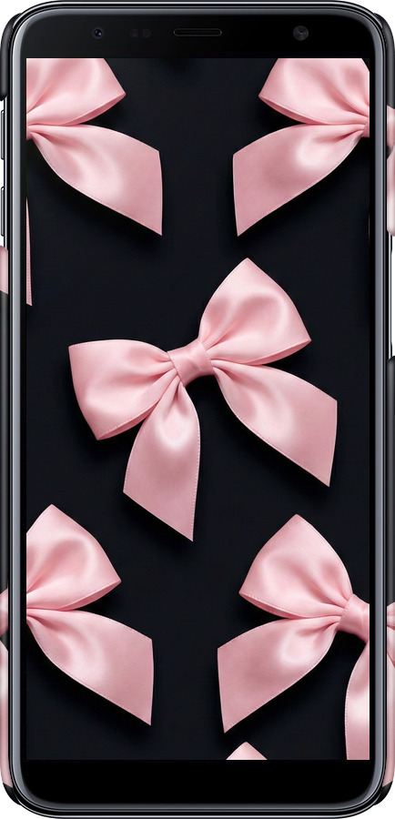 3D пластиковий матовий чехол Coquette Ribbons Dark Coquette для Samsung Galaxy J6 Plus 2018 - 6767m-1586 изображение 