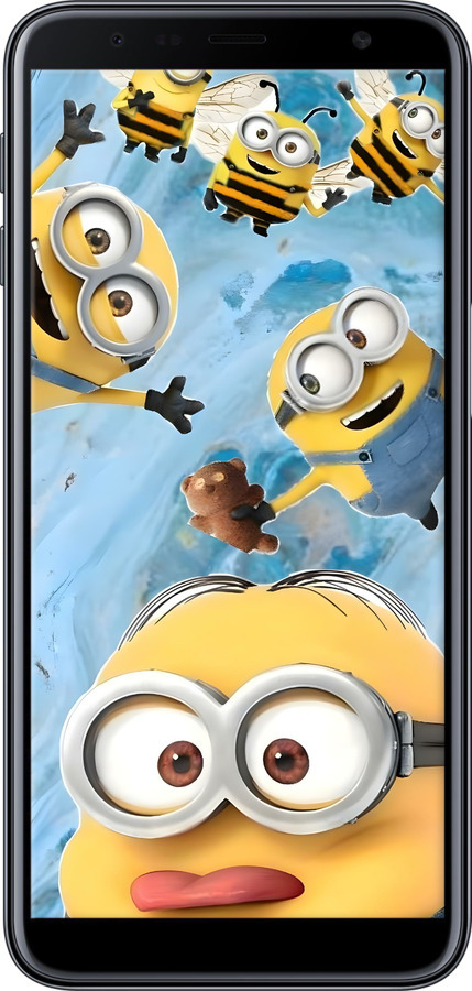 2D пластиковый чехол Миньоны для Samsung Galaxy J6 Plus 2018 - 6386t-1586 изображение 