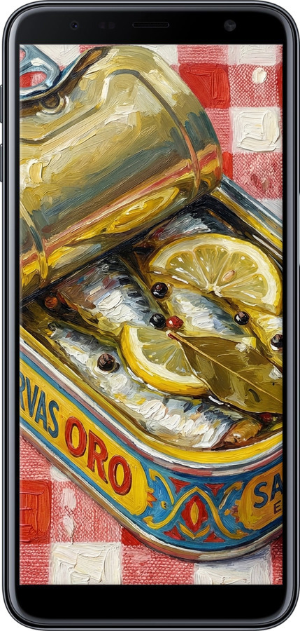 2D пластиковый чехол Vintage Sardine Tin Phone для Samsung Galaxy J6 Plus 2018 - 6772t-1586 изображение 