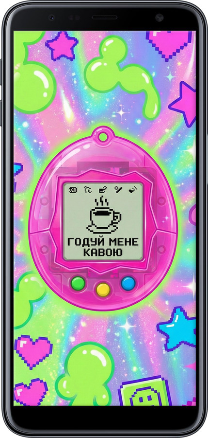 Силиконовый чехол Y2K Aesthetic Retro Pet: Годуй мене кавою для Samsung Galaxy J6 Plus 2018 - 6784u-1586 изображение 