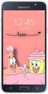 Силіконовий протиударний с посиленими кутами чехол Спанч Боб для Samsung Galaxy J7 (2016) J710F - 6282sp-263 изображение 