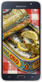 Силикон с усиленными углами чехол Vintage Sardine Tin Phone для Samsung Galaxy J7 (2016) J710F - 6772sp-263 изображение 