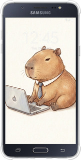 Силикон с усиленными углами чехол Funny Capybara CEO Working для Samsung Galaxy J7 (2016) J710F - 6777sp-263 изображение 