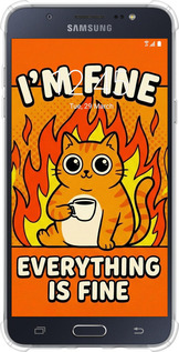 Силіконовий протиударний с посиленими кутами чехол Funny Cat для Samsung Galaxy J7 (2016) J710F - 6786sp-263 изображение 