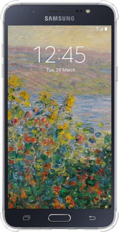 Силикон с усиленными углами чехол Пейзаж для Samsung Galaxy J7 (2016) J710F - 6445sp-263 изображение 