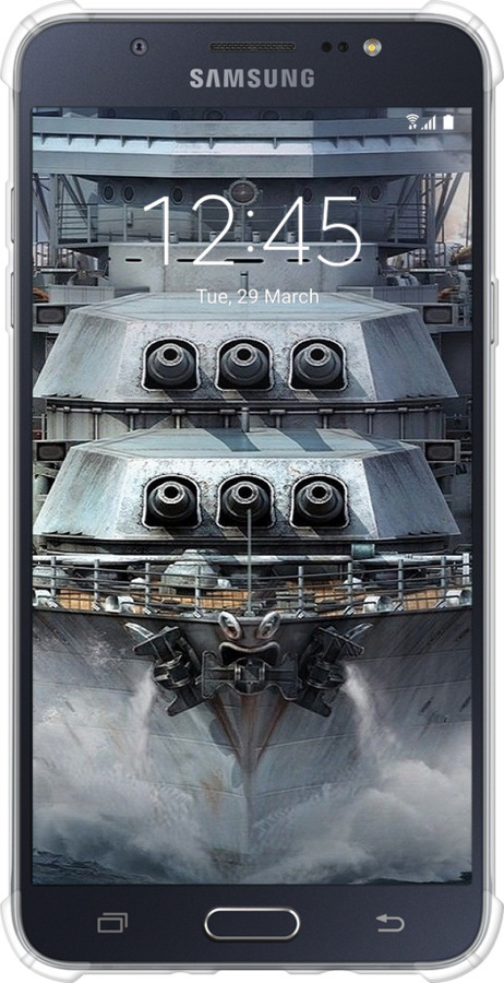 Силикон с усиленными углами чехол Линкор, world of tanks, wargaming, военный корабль для Samsung Galaxy J7 (2016) J710F - 6453sp-263 изображение 
