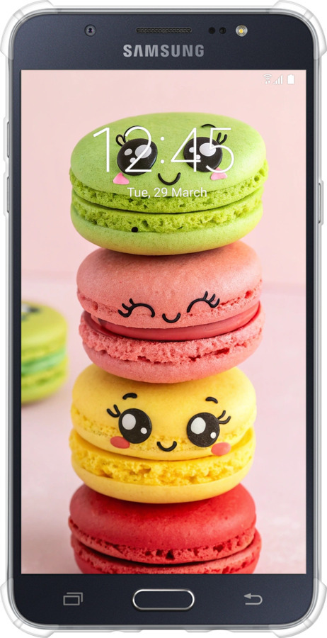 Силикон с усиленными углами чехол Печенье для Samsung Galaxy J7 (2016) J710F - 6693sp-263 изображение 