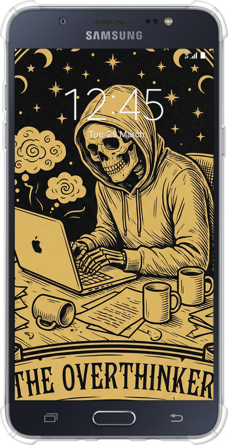 Силикон с усиленными углами чехол The Overthinker для Samsung Galaxy J7 (2016) J710F - 6774sp-263 изображение 