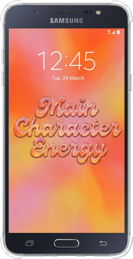 Силикон с усиленными углами чехол Aura Gradient Main Character Energy Aesthetic Y2K для Samsung Galaxy J7 (2016) J710F - 6783sp-263 изображение 
