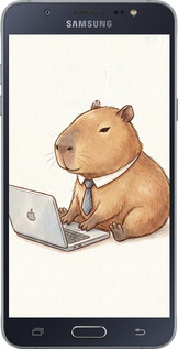 Силиконовый чехол Funny Capybara CEO Working для Samsung Galaxy J7 (2016) J710F - 6777u-263 изображение 