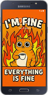 Силиконовый чехол Funny Cat для Samsung Galaxy J7 (2016) J710F - 6786u-263 изображение 