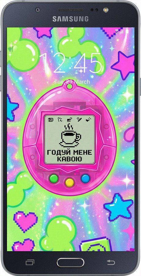 Силиконовый чехол Y2K Aesthetic Retro Pet: Годуй мене кавою для Samsung Galaxy J7 (2016) J710F - 6784u-263 изображение 