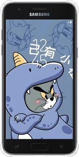 Силикон с усиленными углами чехол Том и джерри 1 для Samsung Galaxy J7 2018 - 6358sp-1502 изображение 