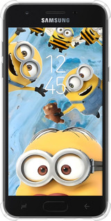 Силіконовий протиударний с посиленими кутами чехол Миньоны для Samsung Galaxy J7 2018 - 6386sp-1502 изображение 
