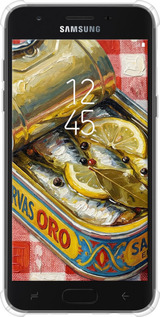 Силикон с усиленными углами чехол Vintage Sardine Tin Phone для Samsung Galaxy J7 2018 - 6772sp-1502 изображение 