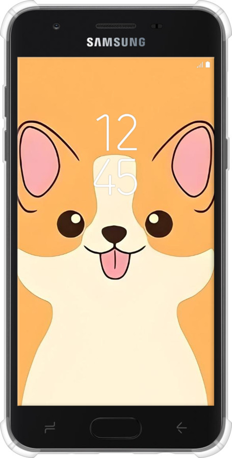 Силикон с усиленными углами чехол Милый пес для Samsung Galaxy J7 2018 - 6296sp-1502 изображение 