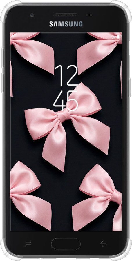 Силикон с усиленными углами чехол Coquette Ribbons Dark Coquette для Samsung Galaxy J7 2018 - 6767sp-1502 изображение 