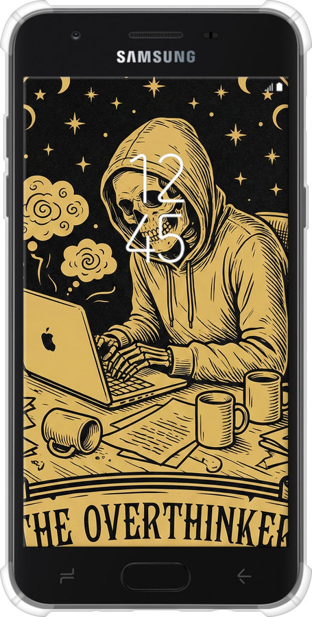 Силикон с усиленными углами чехол The Overthinker для Samsung Galaxy J7 2018 - 6774sp-1502 изображение 