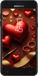 Силіконовий чехол Сердечки v3 для Samsung Galaxy J7 2018 - 5833u-1502 изображение 