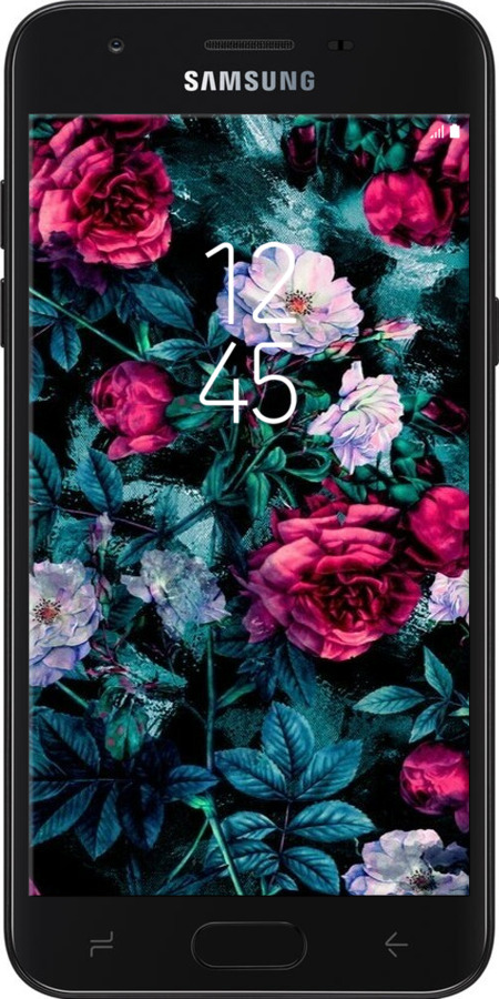 Силиконовый чехол Сад и розы для Samsung Galaxy J7 2018 - 6483u-1502 изображение 