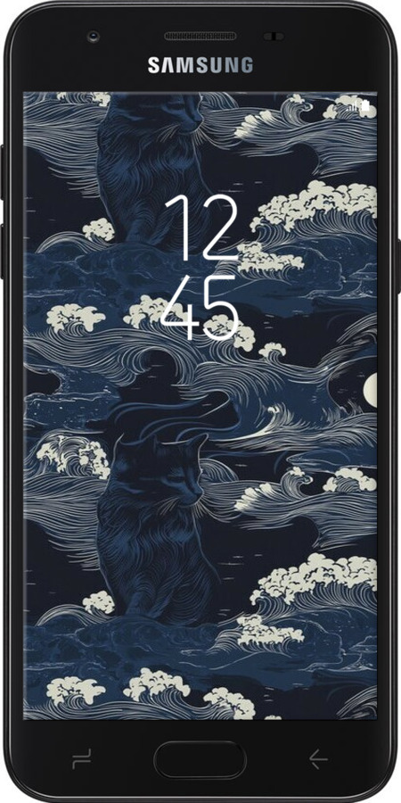 Силиконовый чехол Морская тематика в стиле арт-деко для Samsung Galaxy J7 2018 - 6520u-1502 изображение 