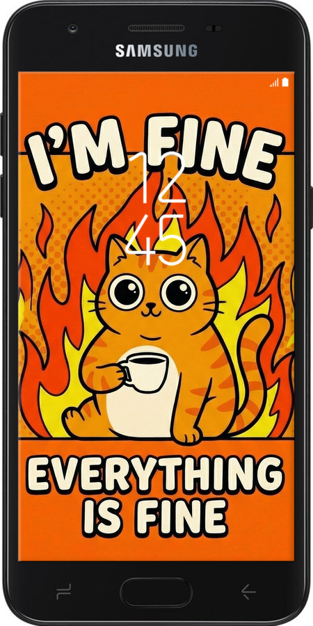 Силіконовий чехол Funny Cat для Samsung Galaxy J7 2018 - 6786u-1502 изображение 