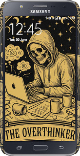 3D пластиковый матовый чехол The Overthinker для Samsung Galaxy J7 J700H - 6774m-101 изображение 