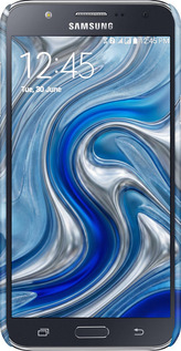 3D пластиковий матовий чехол Liquid Chrome для Samsung Galaxy J7 J700H - 6781m-101 изображение 