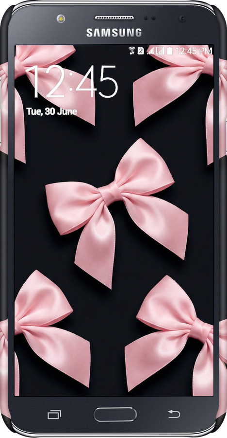 3D пластиковый матовый чехол Coquette Ribbons Dark Coquette для Samsung Galaxy J7 J700H - 6767m-101 изображение 