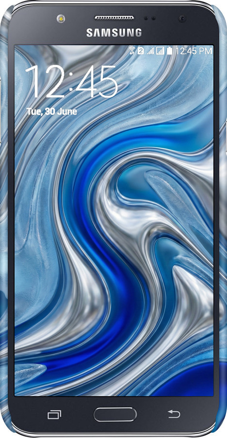 3D пластиковий матовий чехол Liquid Chrome для Samsung Galaxy J7 J700H - 6781m-101 изображение 