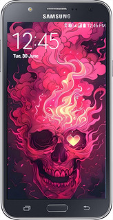 2D пластиковый чехол Череп арт для Samsung Galaxy J7 J700H - 6385t-101 изображение 