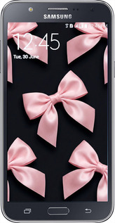 Силиконовый чехол Coquette Ribbons Dark Coquette для Samsung Galaxy J7 J700H - 6767u-101 изображение 