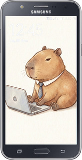 2D пластиковый чехол Funny Capybara CEO Working для Samsung Galaxy J7 J700H - 6777t-101 изображение 