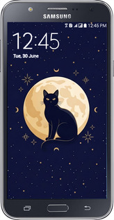 2D пластиковый чехол Cute Cat Celestial/Witchy для Samsung Galaxy J7 J700H - 6787t-101 изображение 