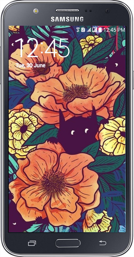 Силіконовий чехол Із зображенням польових квітів для Samsung Galaxy J7 J700H - 6419u-101 изображение 