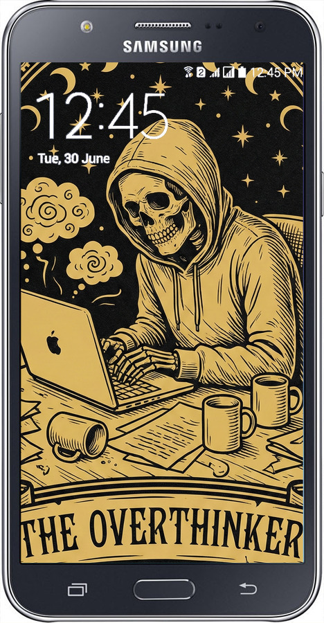 2D пластиковий чехол The Overthinker для Samsung Galaxy J7 J700H - 6774t-101 изображение 