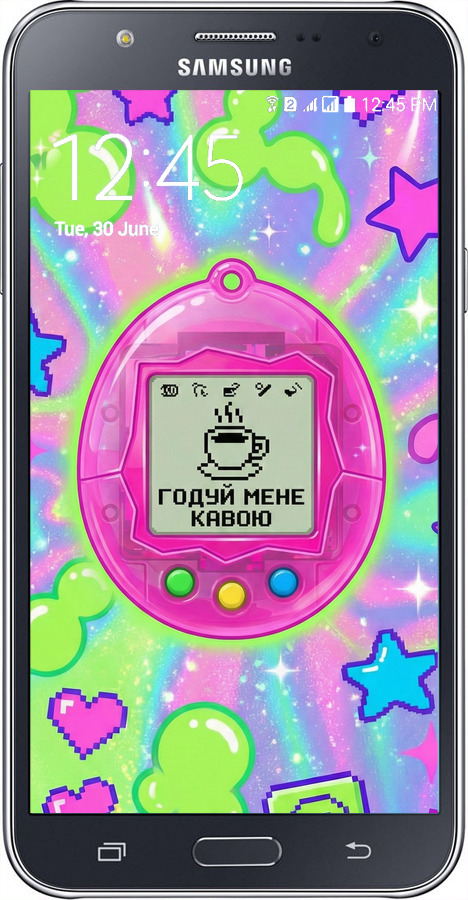 2D пластиковый чехол Y2K Aesthetic Retro Pet: Годуй мене кавою для Samsung Galaxy J7 J700H - 6784t-101 изображение 