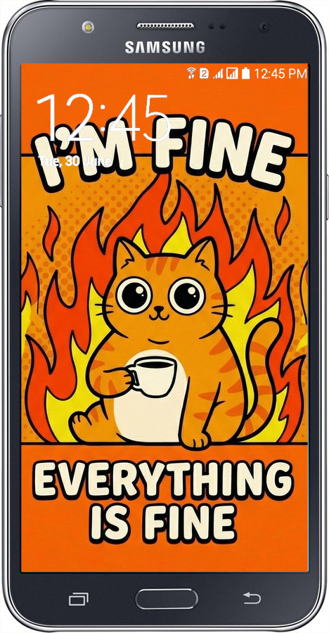 2D пластиковый чехол Funny Cat для Samsung Galaxy J7 J700H - 6786t-101 изображение 