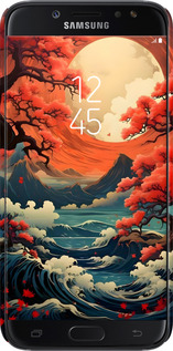 3D пластиковый матовый чехол Природа японии для Samsung Galaxy J7 J730 (2017) - 6327m-786 изображение 