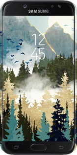3D пластиковый матовый чехол С изображением лесного пейзажа для Samsung Galaxy J7 J730 (2017) - 6548m-786 изображение 