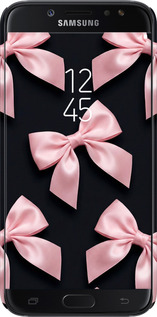 3D пластиковый матовый чехол Coquette Ribbons Dark Coquette для Samsung Galaxy J7 J730 (2017) - 6767m-786 изображение 