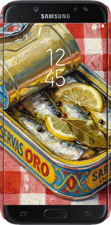 3D пластиковый матовый чехол Vintage Sardine Tin Phone для Samsung Galaxy J7 J730 (2017) - 6772m-786 изображение 