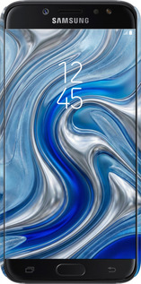 3D пластиковый матовый чехол Liquid Chrome для Samsung Galaxy J7 J730 (2017) - 6781m-786 изображение 