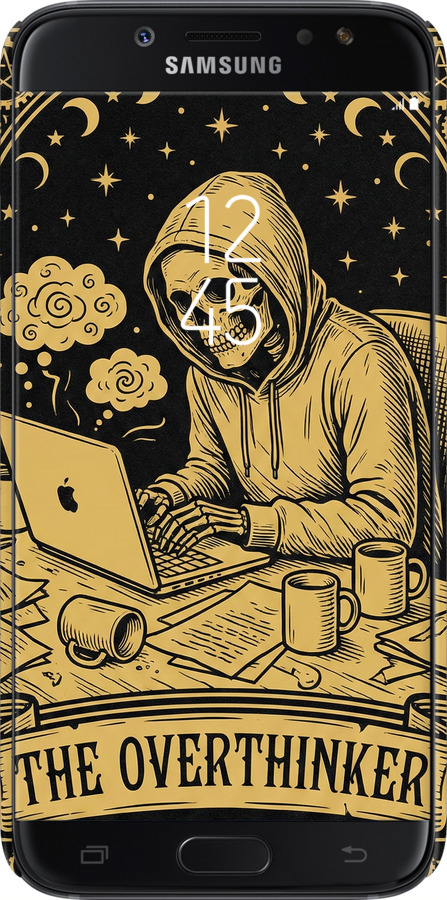 3D пластиковий матовий чехол The Overthinker для Samsung Galaxy J7 J730 (2017) - 6774m-786 изображение 