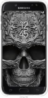 Силіконовий протиударний с посиленими кутами чехол skull-ornament для Samsung Galaxy J7 J730 (2017) - 4101sp-786 изображение 