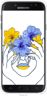 Силикон с усиленными углами чехол Девушка v4 для Samsung Galaxy J7 J730 (2017) - 5276sp-786 изображение 